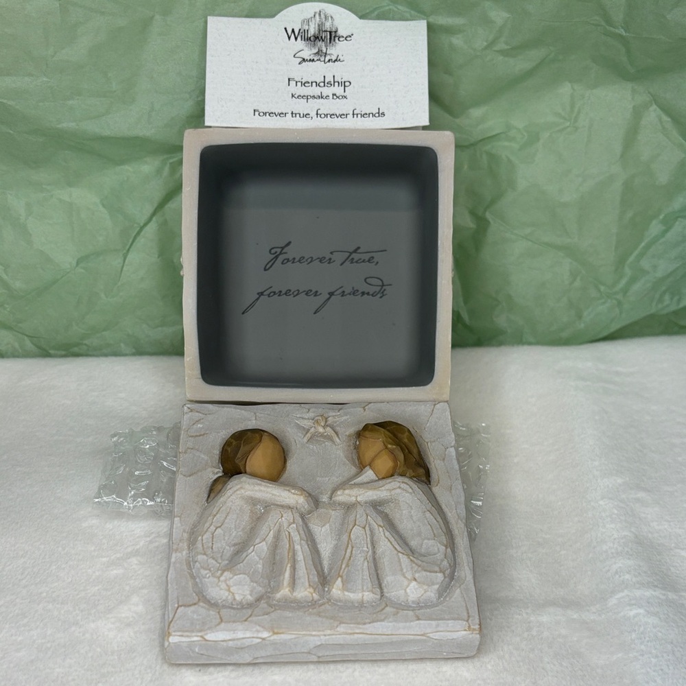 Willow Tree Friendship Keepsake Box - Gray and Gold